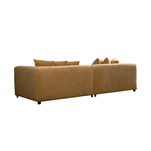 Moe's Davie Sofa Golden Yellow with Tufted Cushions