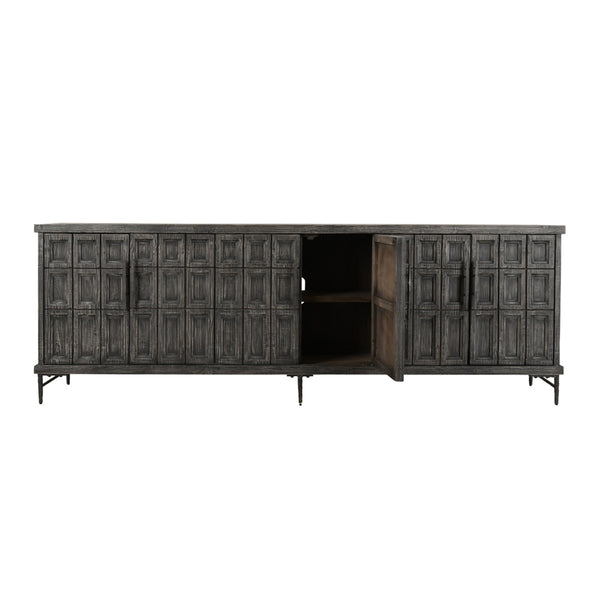 Willmark Solid Wood 6Dr Cabinet - Reclaimed Pine & Iron