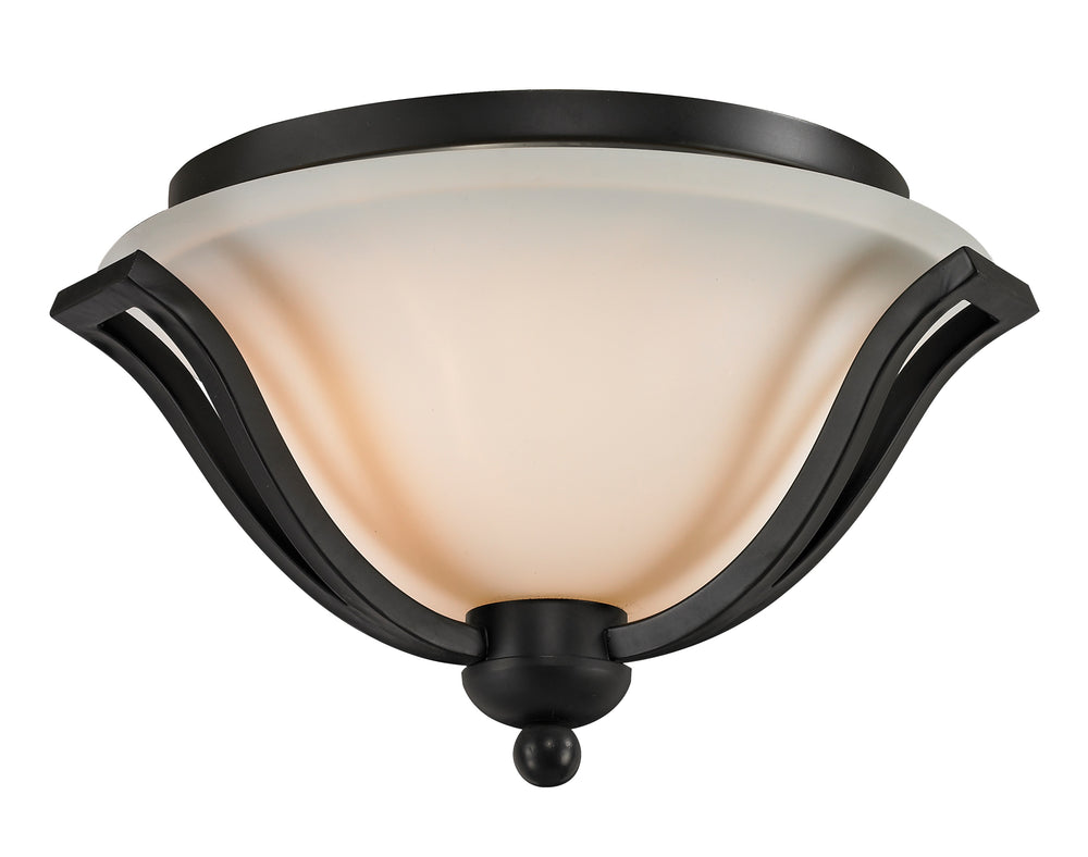 Lagoon 2 Light Ceiling in Matte Black Finish