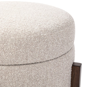 Esben Storage Ottoman In 25" In Sattley Fog