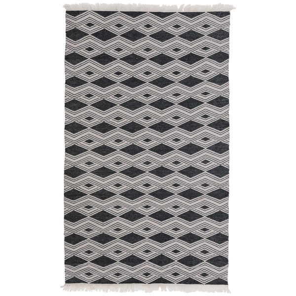Indoor/Outdoor Banning Rug 5'x8' - Charcoal, Handwoven Polypropylene