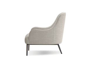 Swoon Lounge Chair in light grey with black legs
