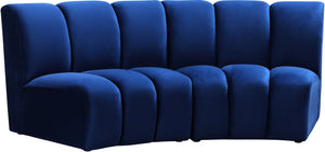 Lynda 2pc. Modular Sectional In Navy Velvet