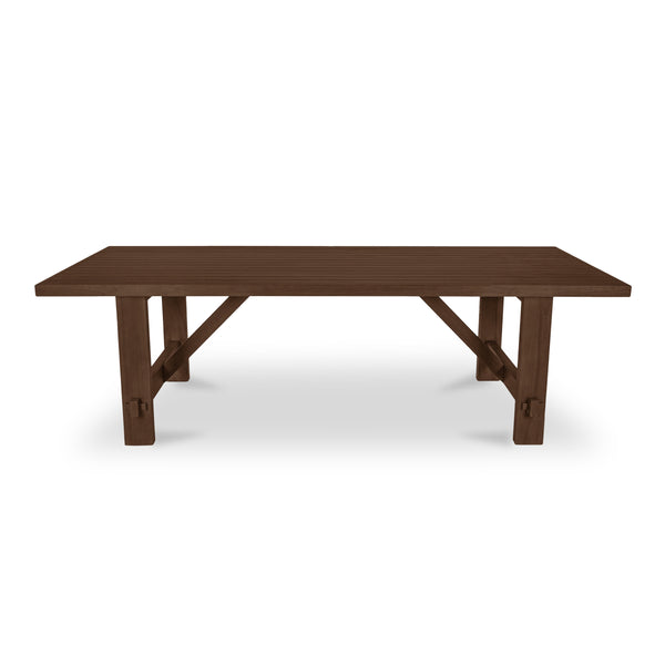 Moe's Esmond Outdoor Dining Table in Brown Teak