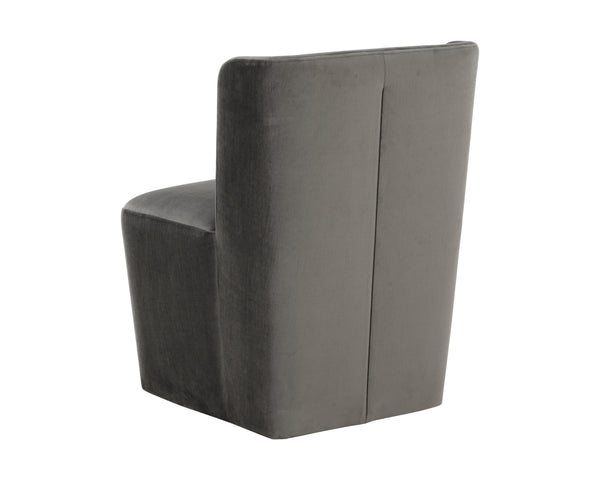 AMITA WHEELED DINING CHAIR - PICCOLO PEBBLE