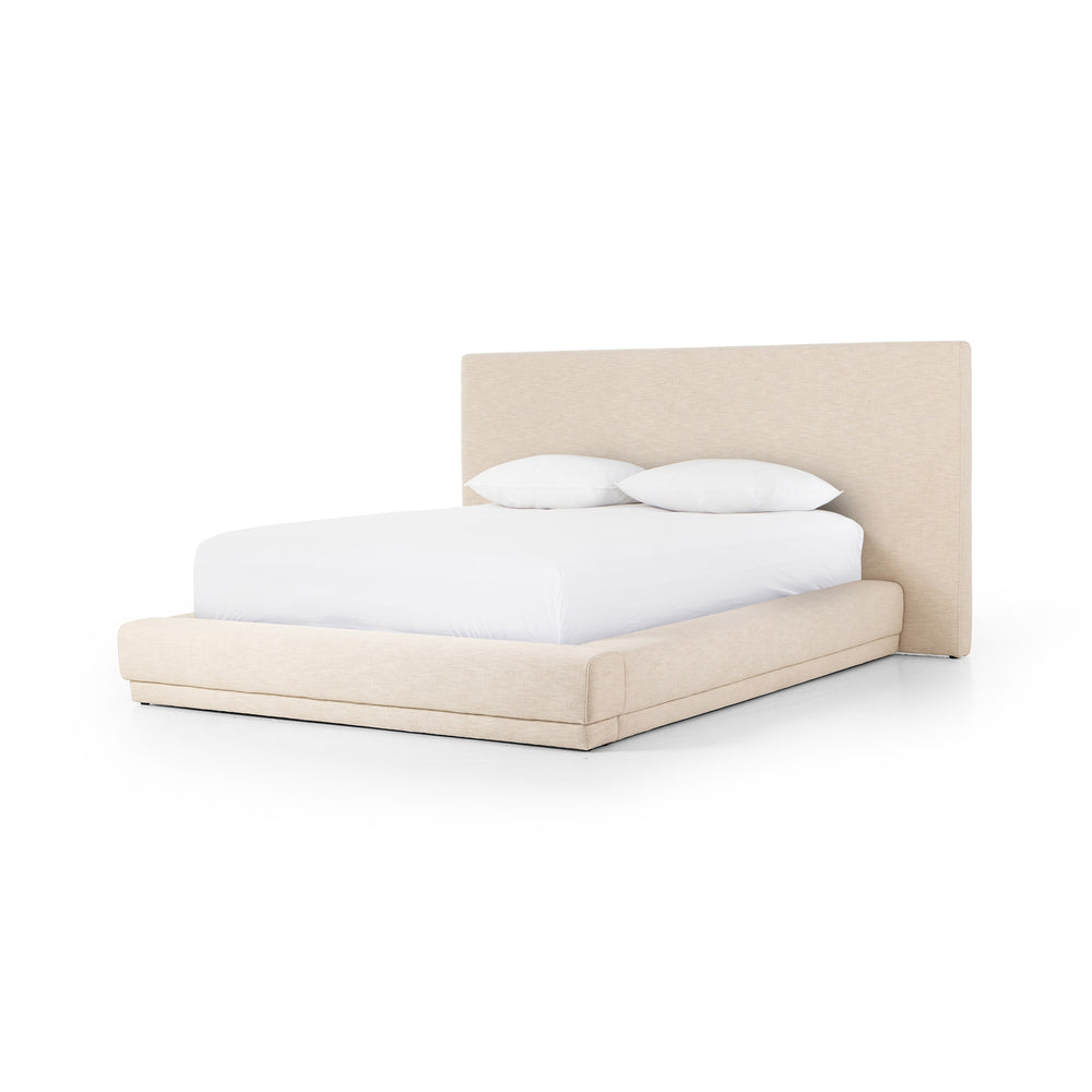 Martina Bed Wide Queen in Bergamo Parchment