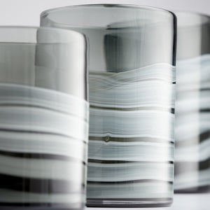 Torrent Vase in White and Silver