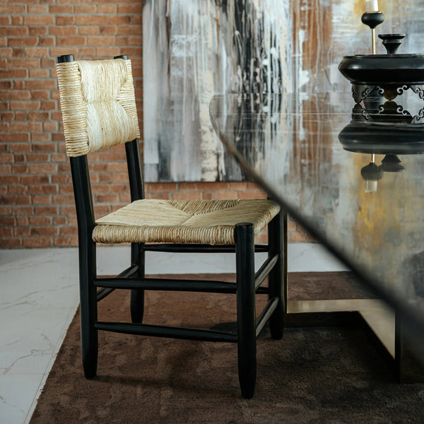 Sibyl Side Chair - Black & Natural