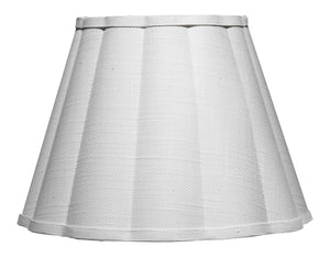 Scalloped 1-Light Wall Sconce, White Linen