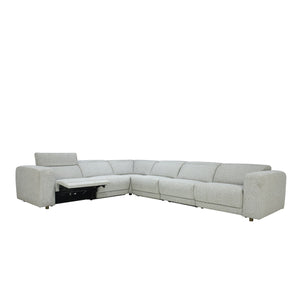 Knoxville Upholstered Power Recliner Sectional - Gray