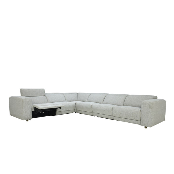 Knoxville Upholstered Power Recliner Sectional - Gray