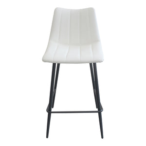 Moe's Alibi Counter Stool Set, Ivory Vegan Leather