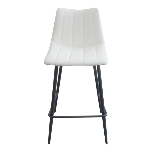 Moe's Alibi Counter Stool Set, Ivory Vegan Leather