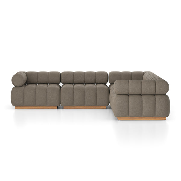 Roma Outdoor 5Pc Sectional In Alessi Fawn