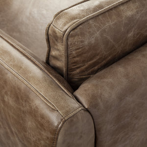 Cobain I 84" Brown Leather Two Seater Sofa