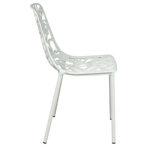 ORO ALUMINUM CHAIR (ARMLESS) - WHITE