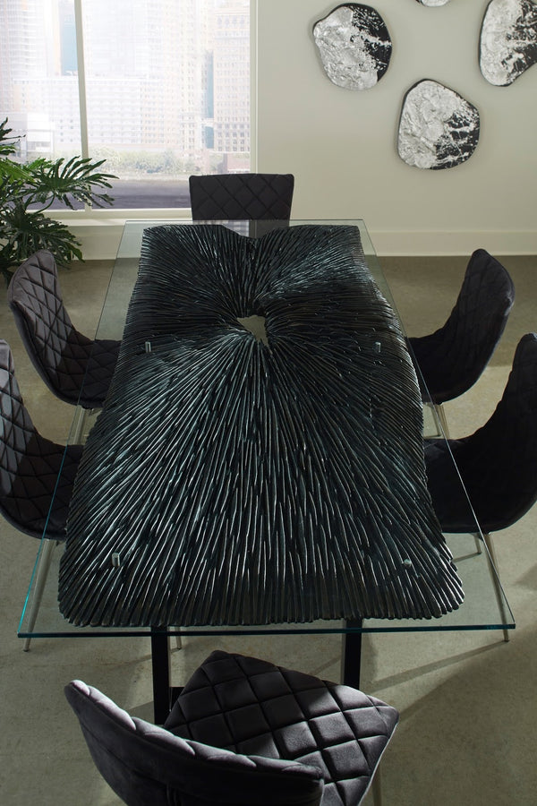Cayman Dining Chair, Black Velvet
