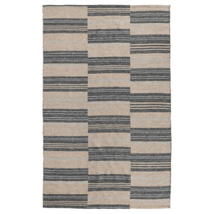 Classic Home Colton Stripe Rug Charcoal 5'x8' - Indoor/Outdoor
