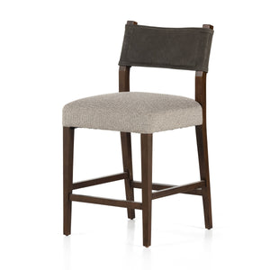 Ferris Stool In Nubuck Charcoal In Counter