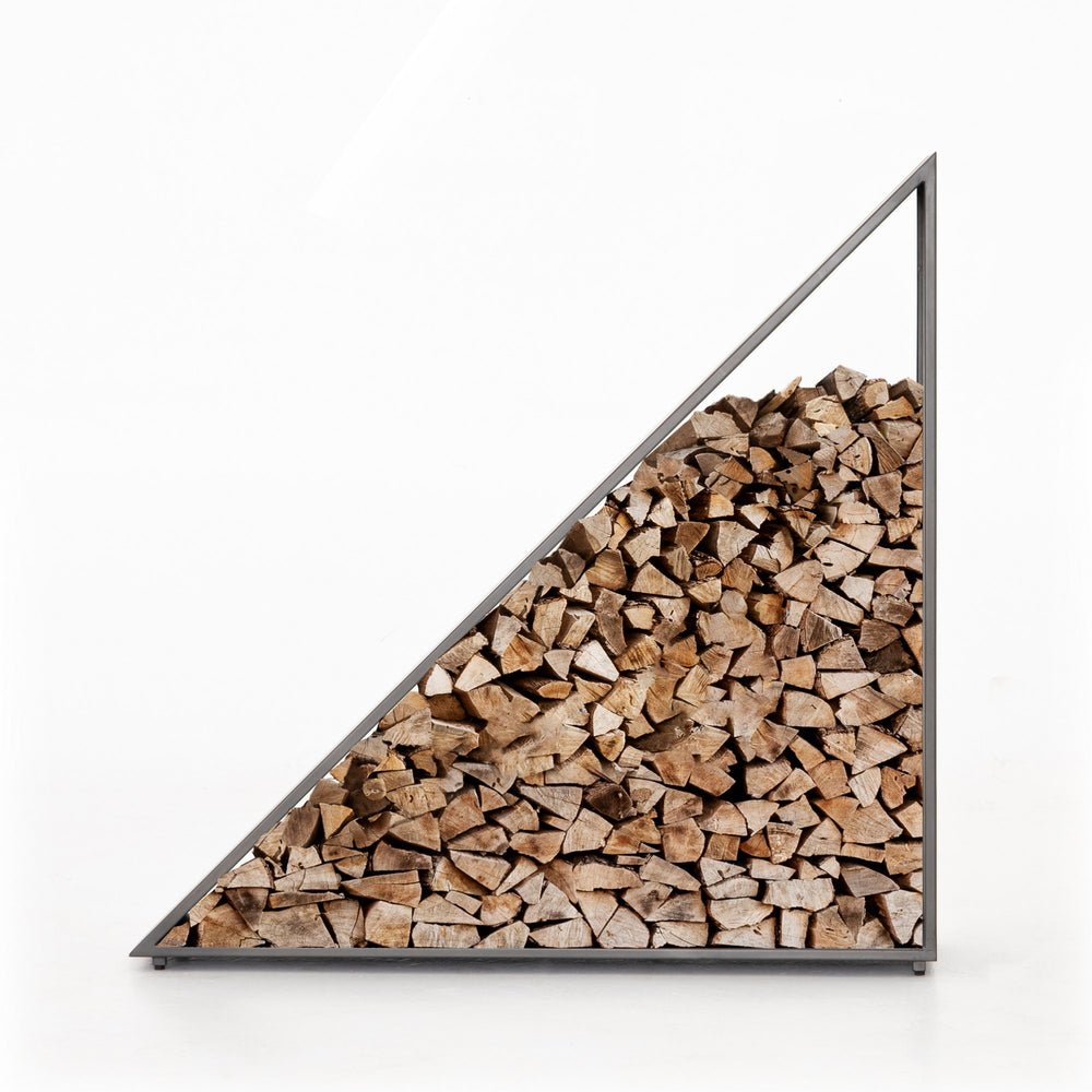 Nero Firewood Storage Coated Gunmetal