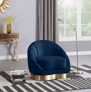 Jesse Chair In Navy Velvet