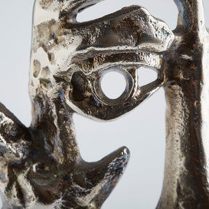 Visage Sculpture in Antique Nickel