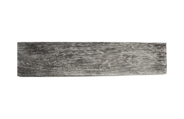 Wood Console Table, Metal U Legs, Grey Stone