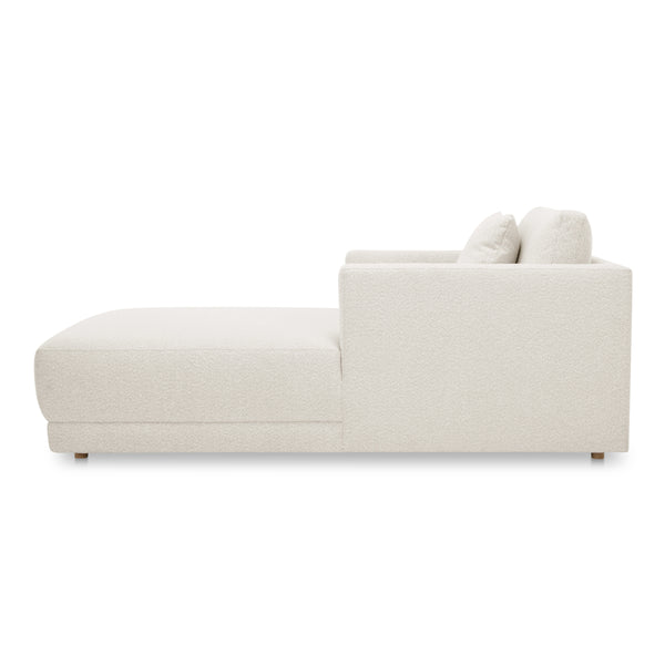 Moe's Bryn Collection Chaise in Oyster Beige
