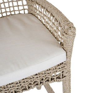 Brisbane Bar Stool - Natural Woven Frame with Olefin Cushion