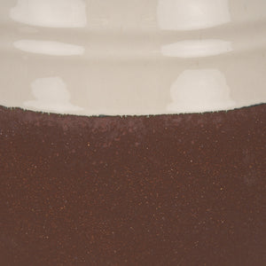 Tryna Large Beige w/ Matte Brown Ceramic Vase