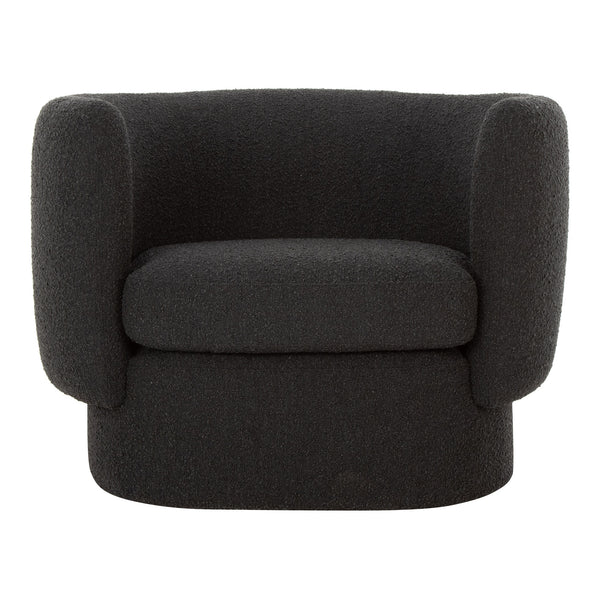Moe's Koba Chair Maya Black with Wood Frame