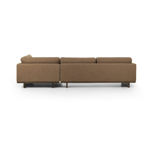 Everly 2-Piece Sectional In Antwerp Cafe And Terra Brown Parawood