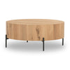 Eaton Drum Coffee Table In Light Oak Resin