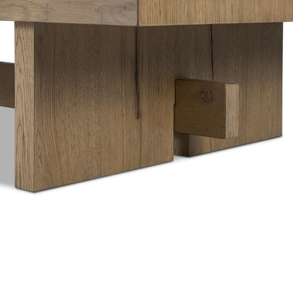 Isaac Coffee Table In Rubbed Light Oak Veneer
