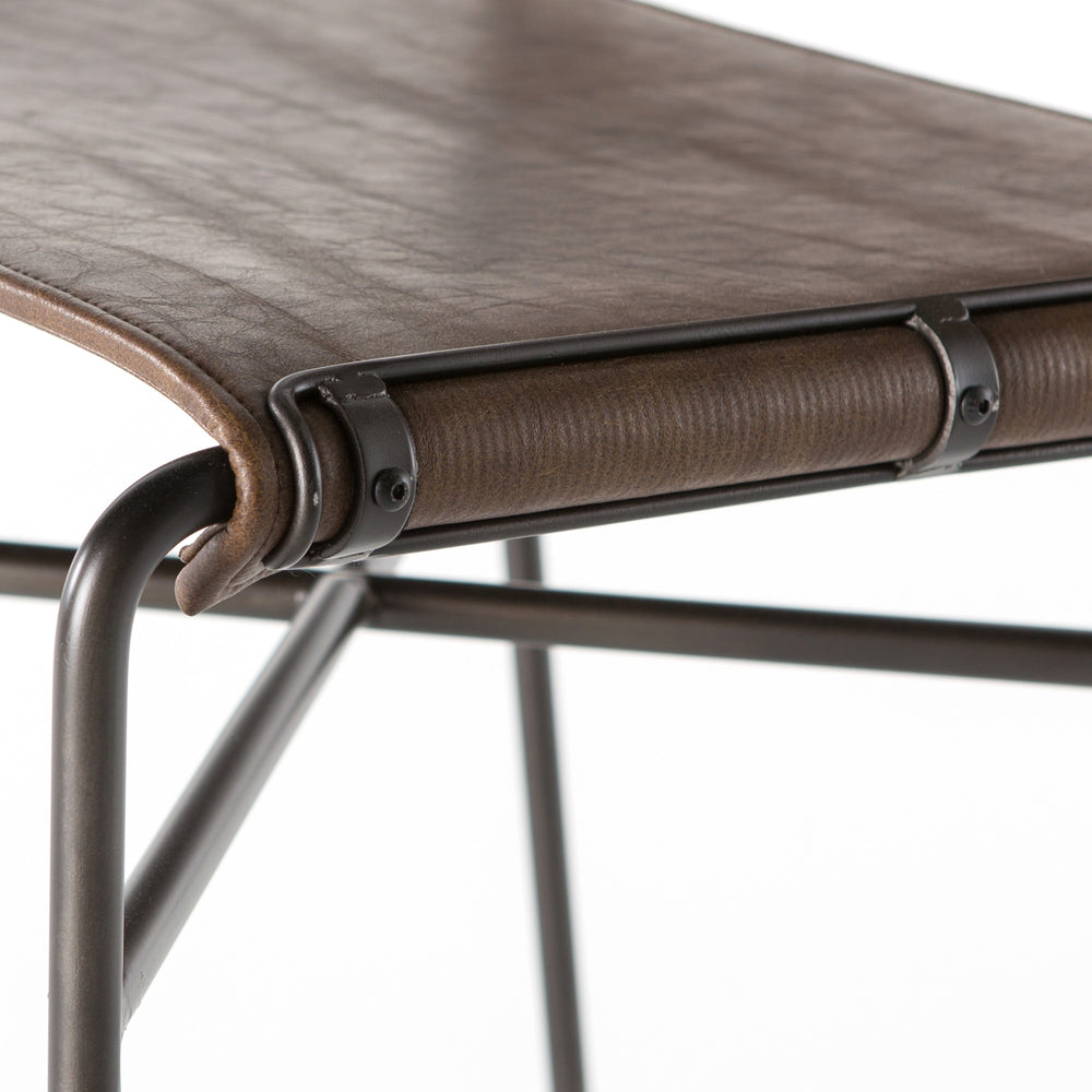 Wharton Stool In Distressed Brown In Counter