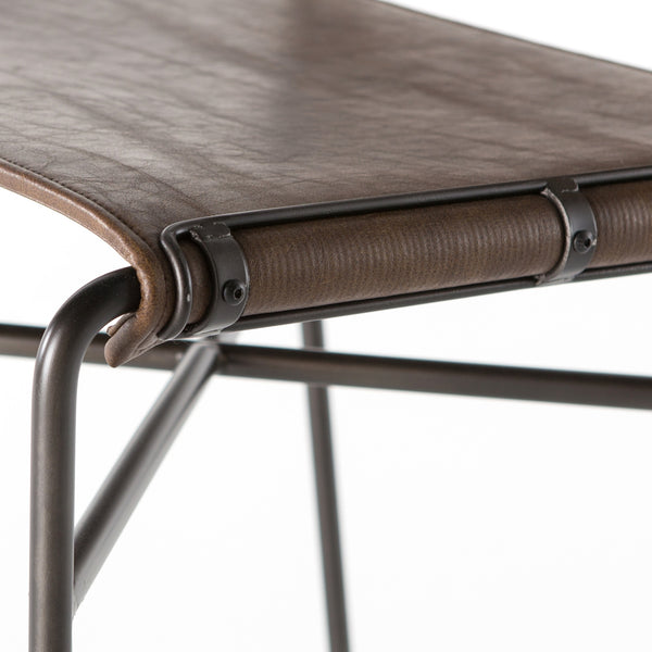 Wharton Stool In Distressed Brown In Counter