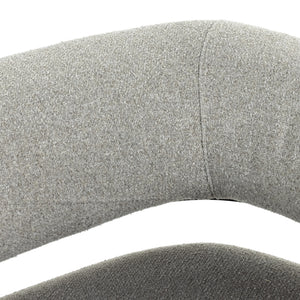 Gareth Swivel Chair In Torrance Silver
