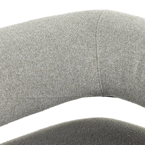Gareth Swivel Chair In Torrance Silver