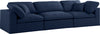 Carmen Cloud Modular Sofa In Navy Linen Fabric