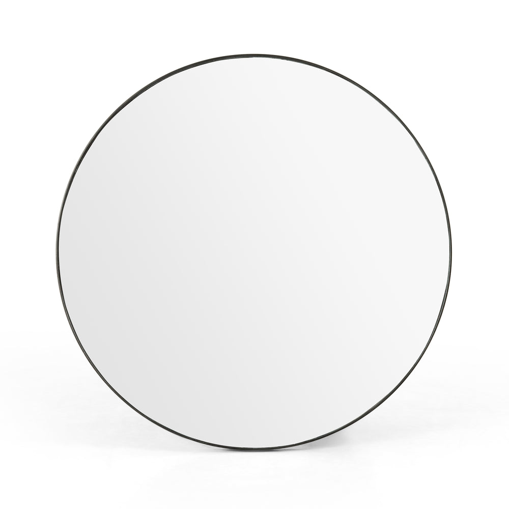 Bellvue Round Mirror In Rustic Black