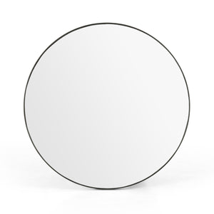 Bellvue Round Mirror In Rustic Black