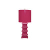 PAGODA LAMP LARGE WITH METAL SHADE PINK