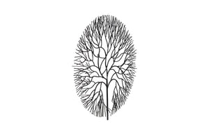 Wire Tree Wall Art, Medium, Circle, Metal, Black