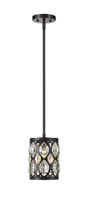 Dealey 1 Light Mini Pendant in Matte Black Finish