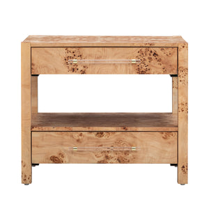 Brandyss Natural Burl Nightstand