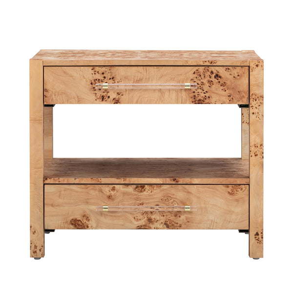 Brandyss Natural Burl Nightstand
