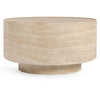 McKenna Outdoor Round Coffee Table – Travertine Finish