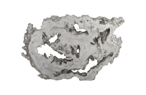 Burled Root Wall Art, Silver Leaf, Large