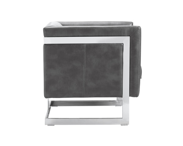 YVETTE ARMCHAIR - STAINLESS STEEL - CANTINA MAGNETITE