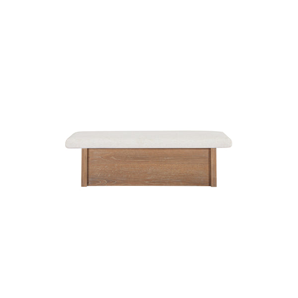 Gemma Storage Bench Oat with Wooden Base
